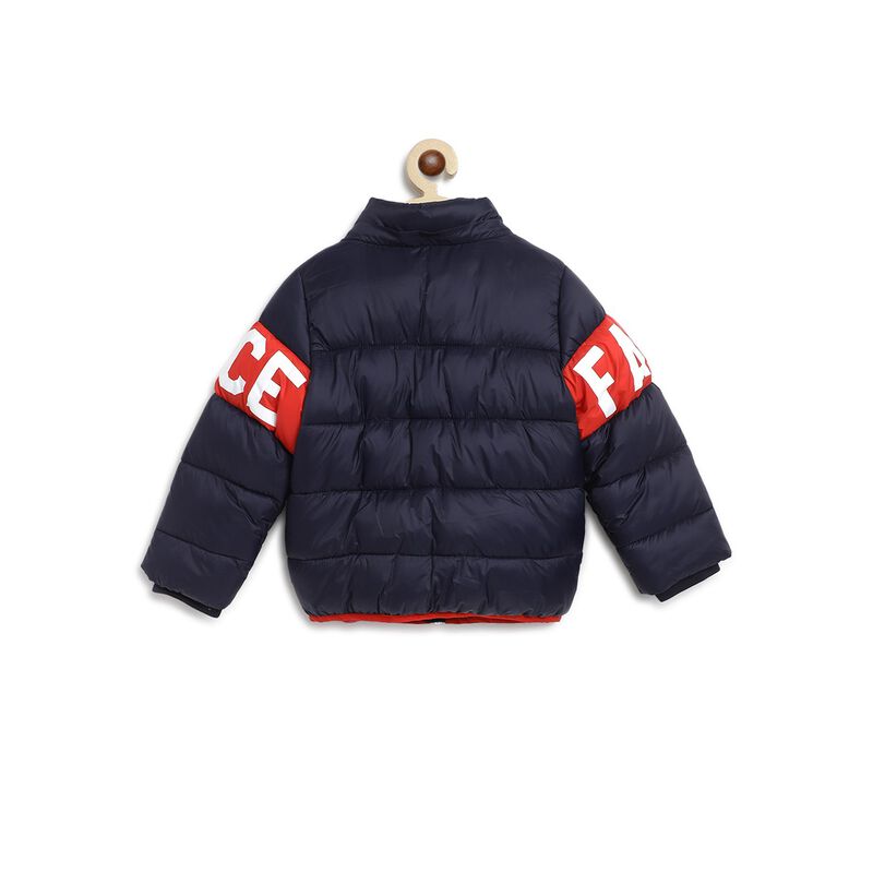 Boys Dark Blue Coat With Detachable Hood image number null